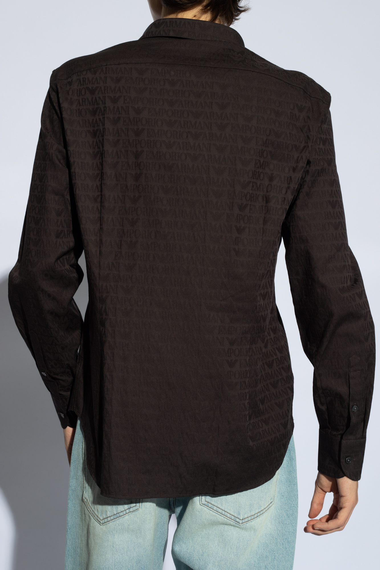 【EMPORIO ARMANI】 Men's String Hem Hoodie ★ Brown 29329930_58509160_1000.jpg